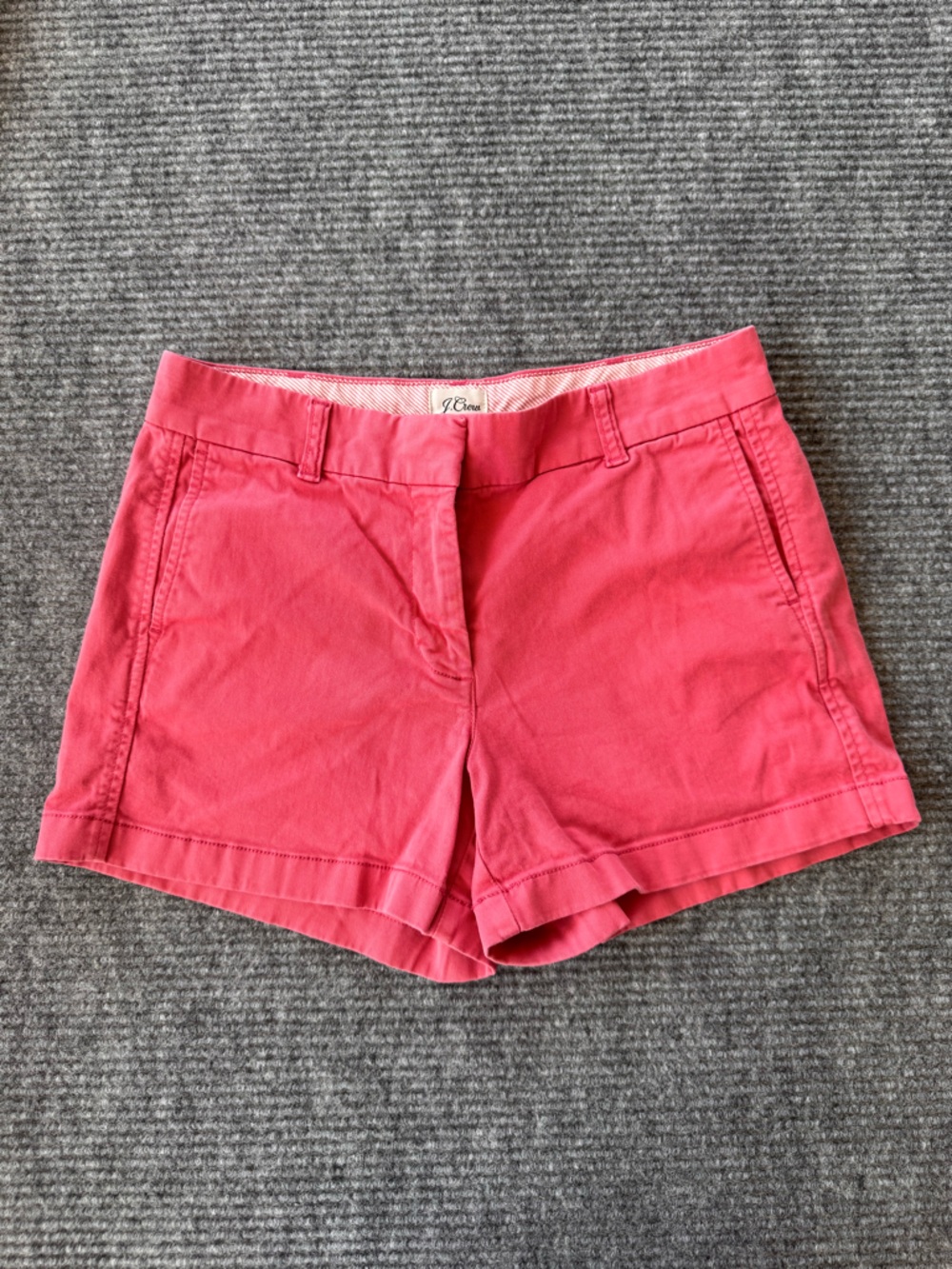 J. Crew Women's Coral Pink Cotton Chino khaki Shorts size 6